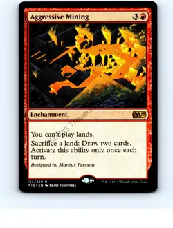 Aggressive Mining #127 Rare Magic 2015 (M15) MTG LP Exc+/NM - Image 1