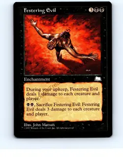 Festering Evil Black Uncommon Weatherlight MTG NP Near Mint or Better - Image 1