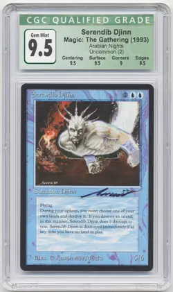 Graded Signed Serendib Djinn CGC 9.5 GEM MINT Artist Anson Maddocks MTG Magic! - Image 1