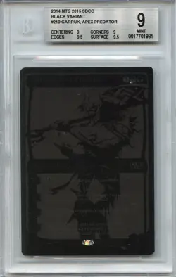 MINT BGS 9++ (w/ subs) Garruk, Apex Predator (SDCC 2014 Promo) Black Variant MTG - Image 1