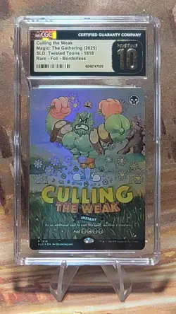 MTG Culling the Weak #1818 🌈Foil SLD Twisted Toons CGC 10 Pristine Pop 1 - Image 1