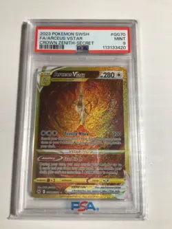 2023 POKEMON SWSH FA/ARCEUS VSTAR GG70 CROWN ZENITH PSA 10 - Image 1