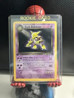 Pokemon TCG WOTC Team Rocket Dark Alakazam 18/82 1st Edition Non Holo Vintage LP - Image 1
