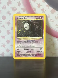 Pokemon TCG Unown [A] 14/75 Neo Discovery Holo Rare Vintage Nintendo 2001 LP - Image 1