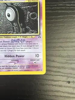 Pokemon TCG Unown [A] 14/75 Neo Discovery Holo Rare Vintage Nintendo 2001 LP - Image 4