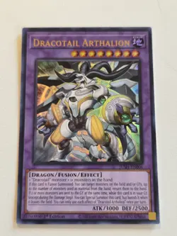 Dracotail Arthalion JUSH-EN006 Ultra Rare Yugioh 1st Edition Mint + FREE BONUS - Image 1