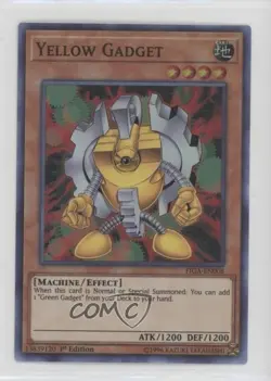 Super Rare - Yellow Gadget 1st Ed. YuGiOh Fists of the s #FIGA-EN008 - Image 1