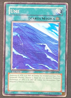 Yugioh TCG - Umi - LDD-S050 / LOB-050 - MP/HP - 1st Vintage Common Spanish 2003 - Image 1