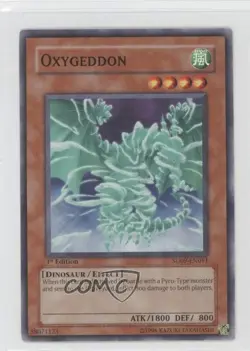 Oxygeddon 1st Ed. YuGiOh Dinosaur's Rage Structure Deck #SD09-EN011 2006 READ - Image 1