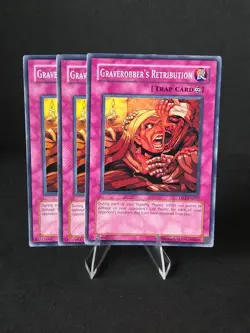 x3 Playset Graverobber's Retribution - DB2-EN017 - YuGiOh Continuous Trap NM - Image 1
