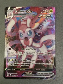 Sylveon VMAX 075/203 ULTRA RARE Evolving Skies HOLO NM Pokemon Card - Image 2