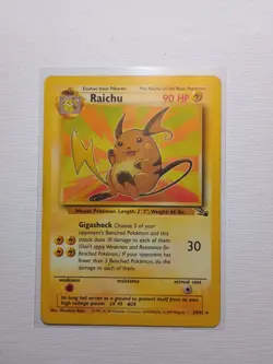 Pokemon TCG Raichu Card 29/62 Fossil Regular LP - Image 2