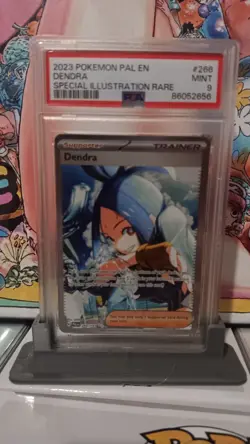 2023 Pokemon Pal En-Paldea Evolved Dendra SPECIAL ILLUSTRATION RARE Card PSA 9 - Image 1