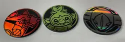 Pokemon TCG Trading Card Game Collectible Flip Coins-Volcanion, Grookey, Deoxys - Image 1