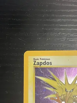 Pokemon TCG Zapdos 15/62 Fossil Set Vintage Holo Rare Card WOTC 1999 MP - Image 3