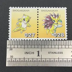 Sandshrew Sandslash Pokemon Stamp Card Shogakukan Nintendo Japan TCG S115-24 - Image 2