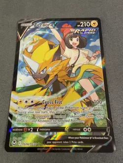 Zeraora V TG16/TG30 Silver Tempest Trainer Gallery HOLO NM Pokemon Card - Image 1