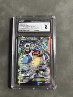 CGC 8 Blastoise EX 2016 Black Star Promo XY122 Pokemon Card - Image 1