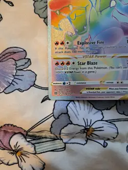 Pokemon TCG Brilliant Stars Charizard VSTAR 174/172Rainbow Holo Secret Rare Card - Image 5