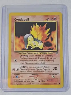 Cyndaquil 56/111 Pokemon TCG Neo Genesis Vintage WOTC Card - NM - Image 1