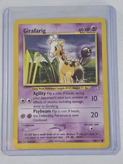 Girafarig 58/111 Neo Genesis - Common Pokemon Card - NM/Mint - Image 1
