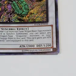 Yugioh TCG - Dragunity Knight Barcha - HA04-EN059 - NM 1st - Secret Rare - 2011 - Image 3