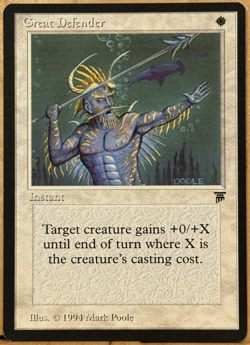 LIMITED EDITION Legends Vintage MtG Great Defender Unplayed NM - Image 1