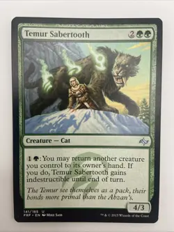 MTG Magic the Gathering Temur Sabertooth (141/189) Fate Reforged LP - Image 1
