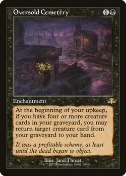 Oversold Cemetery - Retro Frame Dominaria Remastered LP MTG - Image 1