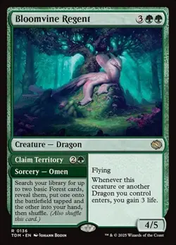 2x Bloomvine Regent // Claim Territory TDM LP MTG - Image 1