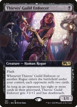 Thieves' Guild Enforcer - Extended Art Core Set 2021 LP MTG - Image 1
