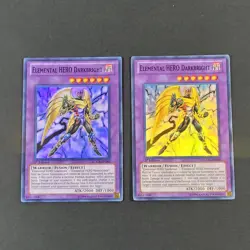Yugioh TCG - 2x Elemental Hero Darkbright - LCGX-EN063 - 1st Ed - LP/NM - 2011 - Image 2