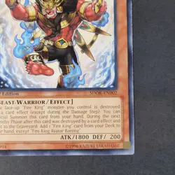 Yugioh TCG - 1x Fire King Avatar Barong - SDOK-EN002 - NM 1st Ed - Monster 2013 - Image 3