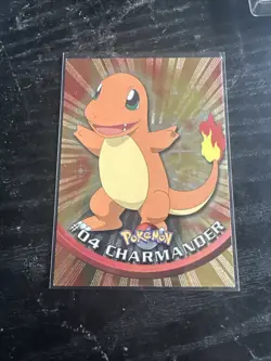 1999 Pokemon Charmander #04 Topps Holo Foil TV Animation Series NM - Image 1