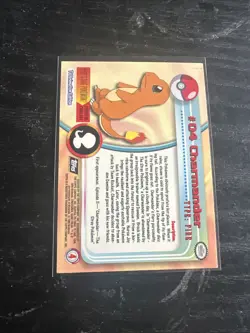 1999 Pokemon Charmander #04 Topps Holo Foil TV Animation Series NM - Image 2