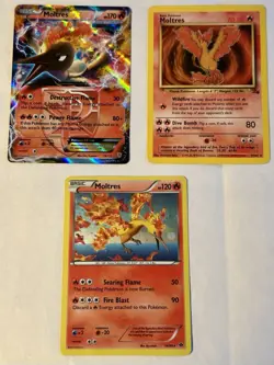 Pokemon Moltres Set Of Three Cards - Image 1