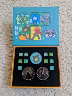 Sealed Pokemon Center 2025 NAIC Exclusive Coin Markers Damage Counter Dice - Image 2