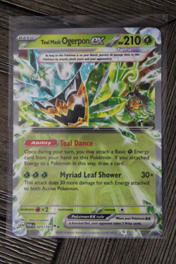 Pokemon TCG Teal Mask Ogerpon ex 025/167 Sv06: Twilight Masquerade Holo NM - Image 1