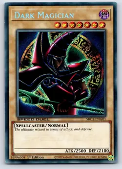 Yugioh Dark Magician SBC1-ENG01 Speed Duel Secret Rare Alt Art 1st Ed NM - Image 1