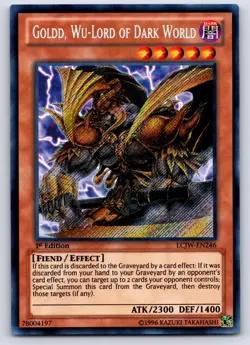 YUGIOH GOLDD WU-LORD OF DARK WORLD LCJW-EN246 1ST SECRET NM - Image 1