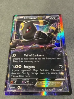 Umbreon EX 55/124 ULTRA RARE XY Fates Collide HOLO NM Pokemon Card - Image 1
