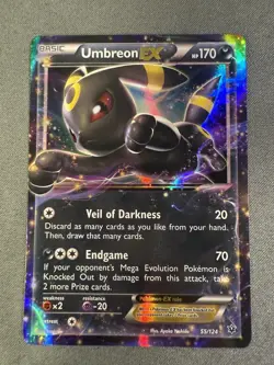 Umbreon EX 55/124 ULTRA RARE XY Fates Collide HOLO NM Pokemon Card - Image 2