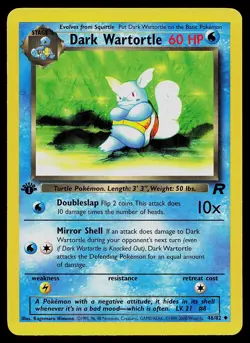 Pokemon Card - Dark Wartortle Team Rocket 46/82 1st Edition - Image 1