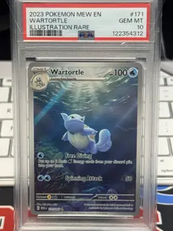 PSA 10 Wartortle 171/165 Scarlet Violet 151 Holo Illustration Rare Pokemon Card - Image 1