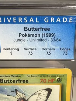 Pokemon TCG Butterfree Card Jungle Set, Unlimited Uncommon, 33/64 CGC 7.5 - Image 4