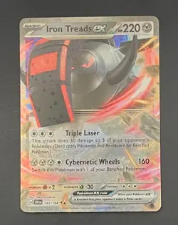 Pokemon Card Iron Treads EX 143/198 Scarlet & Violet Base Set - Near Mint - Image 1