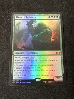 Titan of Industry Streets of New Capenna Foil MTG NM Magic Card 159/281 - Image 1