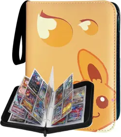 Pokemon 4-Pocket Trading Card Binder - Holds 200+ Cards - Zipper Closure, Eevee - Image 1