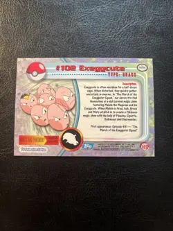 Pokemon #102 Exeggcute Card Foil Topps Chrome 2000 TV Animation Edition - Image 2