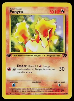 Pokemon Card - Ponyta Team Rocket 64/82 1st Edition - Image 1